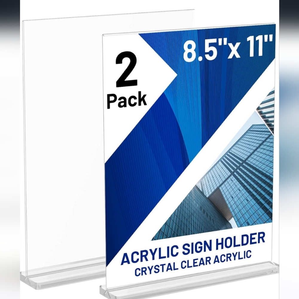 Sign Holders (2PK) 8.5 x 11      NEW